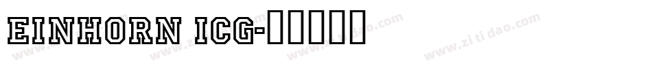 Einhorn ICG字体转换
